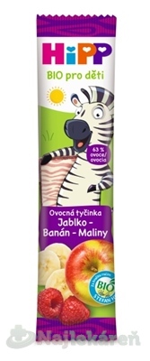 E-shop HiPP BIO Ovocná tyčinka Banán-Jablko-Maliny 23 g