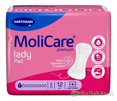 MoliCare Premium lady pad 1 kvapka inkontinenčné vložky 12 ks