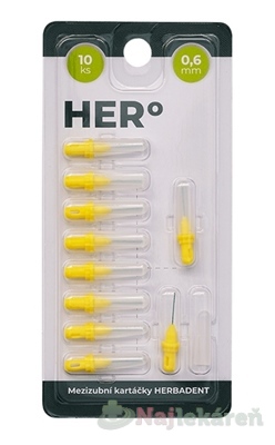 HERBADENT HERo ELECTRA Medzizubná kefka 0,6 mm 10 ks