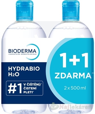 BIODERMA Hydrabio H2O micelárna voda Festival 2x500ml