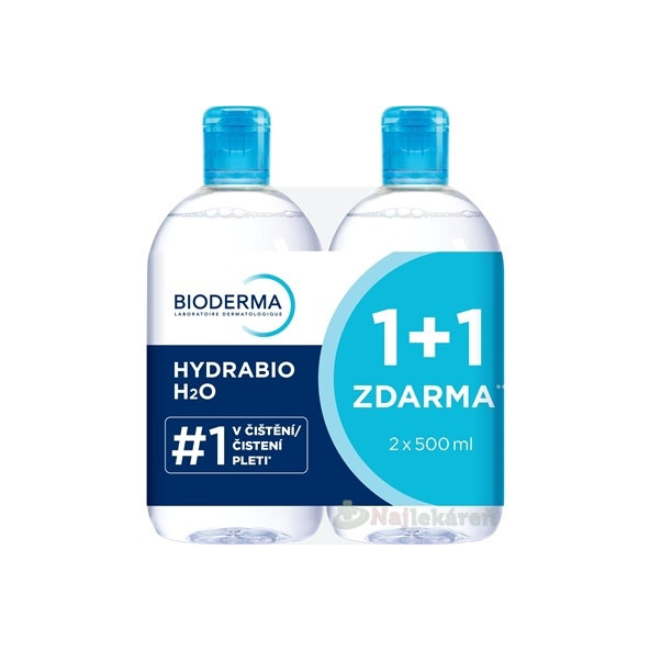 BIODERMA Hydrabio H2O micelárna voda Festival 2x500ml