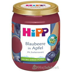 HiPP Príkrm BIO Jablko a čučoriedky 4m+ 160 g