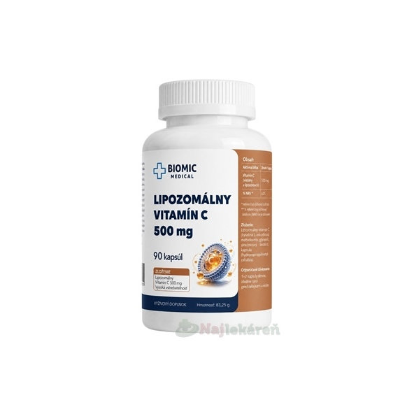 BIOMIC Vitamín C lipozomálny 500 mg 90 kapsúl