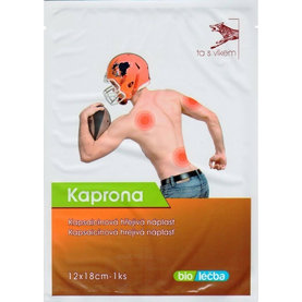 KAPRONA Kapsaicínová hrejivá náplasť na svaly, kĺby 1 ks 12x18cm