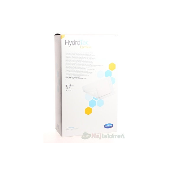 HydroTac Comfort penové krytie na rany 8 × 15 cm 10 ks
