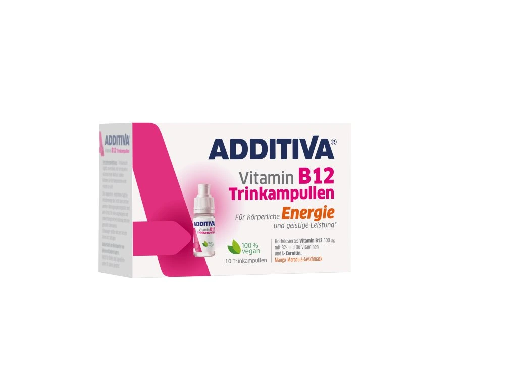 ADDITIVA B12 shots Energia ampulky na pitie 10x8ml (80ml)