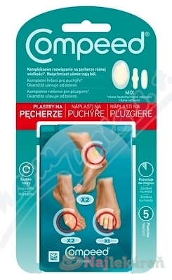 Compeed Náplasť na pľuzgiere Mix veľkostí 5 ks kúpite na Najlekaren.eu