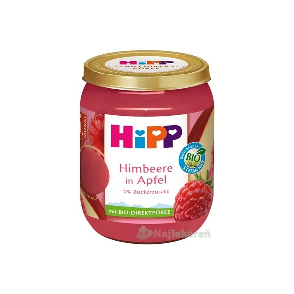 HiPP Príkrm BIO Jablko a maliny 4m+ 160 g