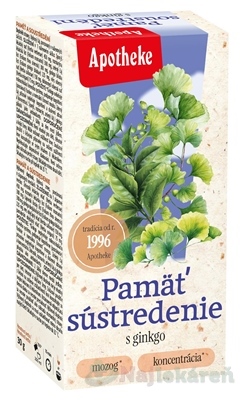 Apotheke Pamäť a sústredenie s ginkgo bylinná zmes 20 vrecúšok