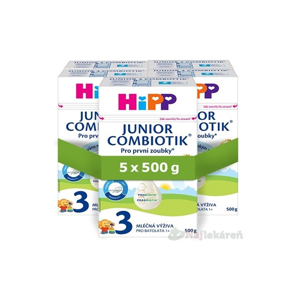 HiPP 3 JUNIOR COMBIOTIK mliečna výživa pre batoľatá 12m+ 5x500 g