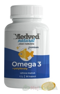 Medveď natural Omega 3 premium 90 kapsúl