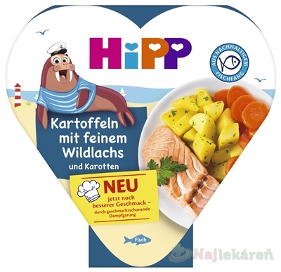 HiPP BIO Zemiaky so zeleninou a jemným lososom 250g