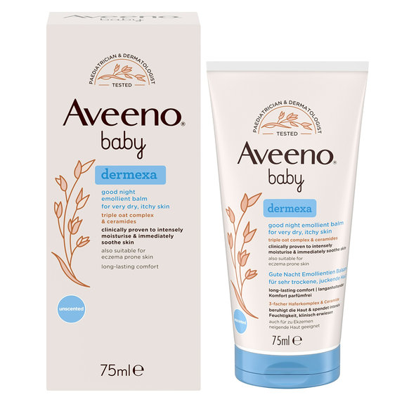 Aveeno Baby DERMEXA Good night emolienčný balzam na dobrú noc 75ml