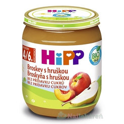 HiPP Príkrm BIO Broskyňa s hruškou 4m+ 125 g