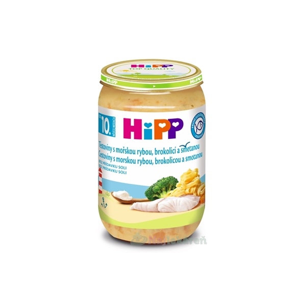 HiPP Príkrm Cestoviny s morskou rybou brokolicou a smotanou 10m+ 220g