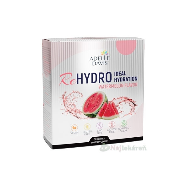 Adelle Davis ReHYDRO Ideal Hydration prášok melón 30 vrecúšok