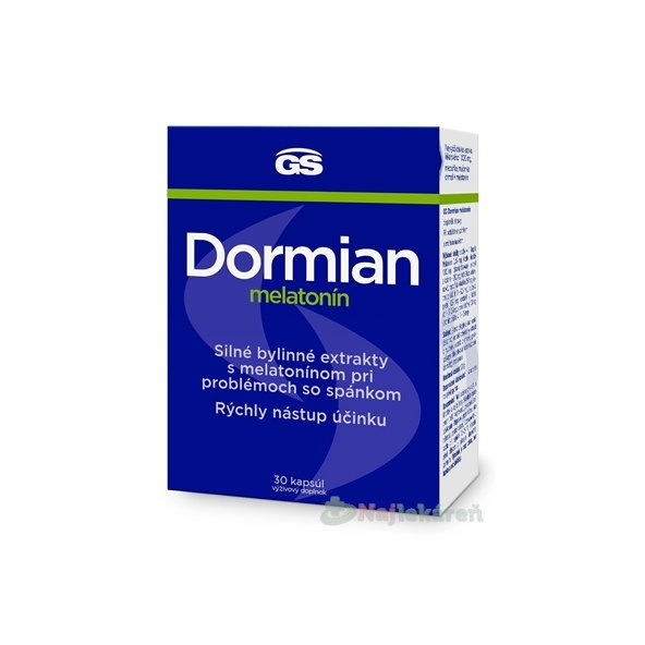 GS Dormian melatonín 30 kapsúl