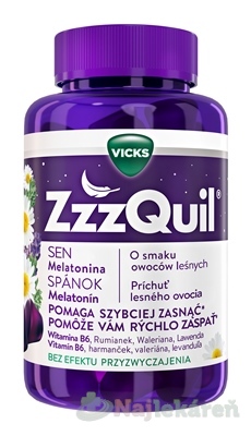 ZzzQuil SPÁNOK želé s príchuťou lesného ovocia 60 ks kúpite na Najlekaren.eu