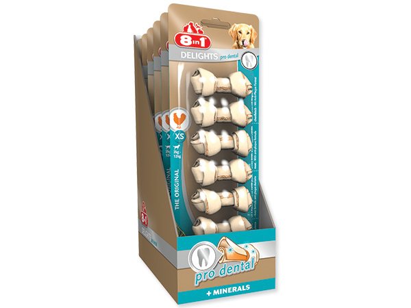 8in1 Delights pro dental žuvacia kosť pre psov XS 24 x 7 ks