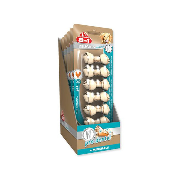 8in1 Delights pro dental žuvacia kosť pre psov XS 24 x 7 ks