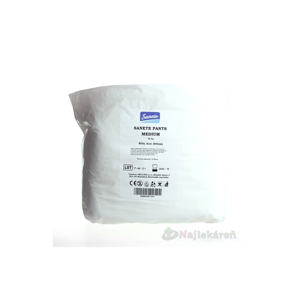 Sanete Pants inkontinenčné nohavičky M savosť 980 ml 10 ks
