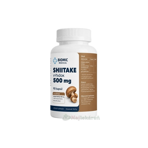 BIOMIC Shiitake 500 mg 90 kapsúl