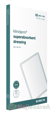 E-shop Kliniderm superabsorbent dressing krytie 20x40cm 10ks