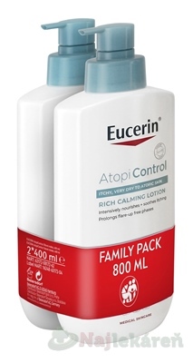 Eucerin AtopiControl Telové mlieko 2x400ml