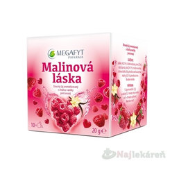 MEGAFYT Malinová láska ovocný čaj porciovaný vrecúška 10ks