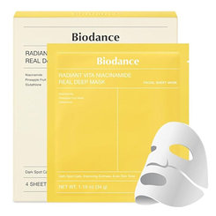 BIODANCE Radiant Vita Niacinamide Real Deep rozjasňujúca maska sada 4x34g
