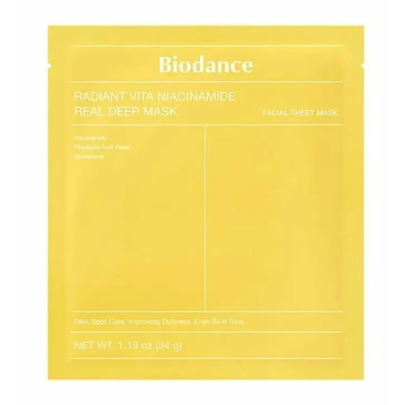 BIODANCE Radiant Vita Niacinamide Real Deep Mask rozjasňujúca maska 34g
