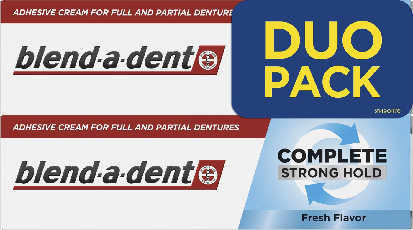 Blend-a-dent Complete Strong Hold Fresh fixačný krém 2×47 g
