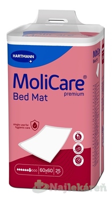 MoliCare Premium Bed Mat 7 kvapiek absorpčná podložka 60x60 cm 25 ks