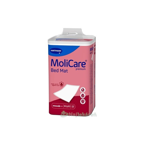 MoliCare Premium Bed Mat 7 kvapiek absorpčná podložka 60x60 cm 25 ks