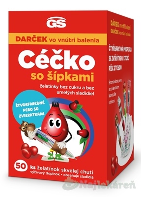 GS Céčko so šípkami Darček želatínky bez cukru + pero 50 želatíniek kúpite na Najlekaren.eu