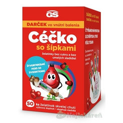 GS Céčko so šípkami Darček želatínky bez cukru + pero 50 želatíniek