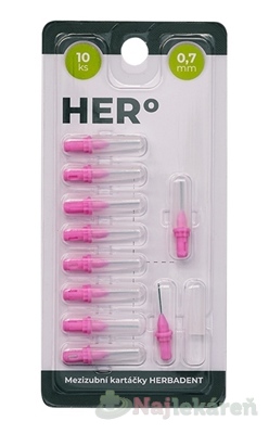 HERBADENT HERo ELECTRA Medzizubná kefka 0,7 mm 10 ks