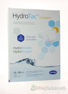 HydroTac Comfort penové krytie na rany 15 x 20 cm 10 ks