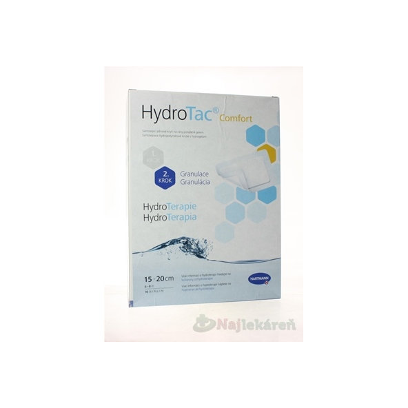 HydroTac Comfort penové krytie na rany 15 x 20 cm 10 ks