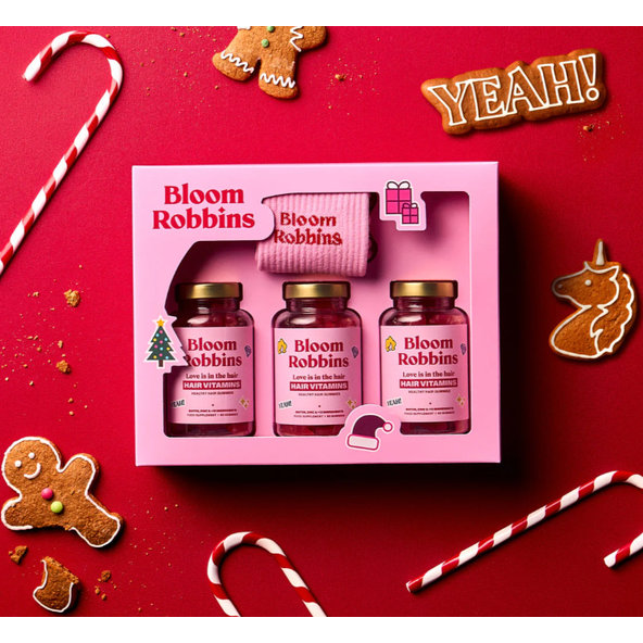 Bloom Robbins Vianočné trio LOVE IS IN THE HAIR gumíky 3x60ks