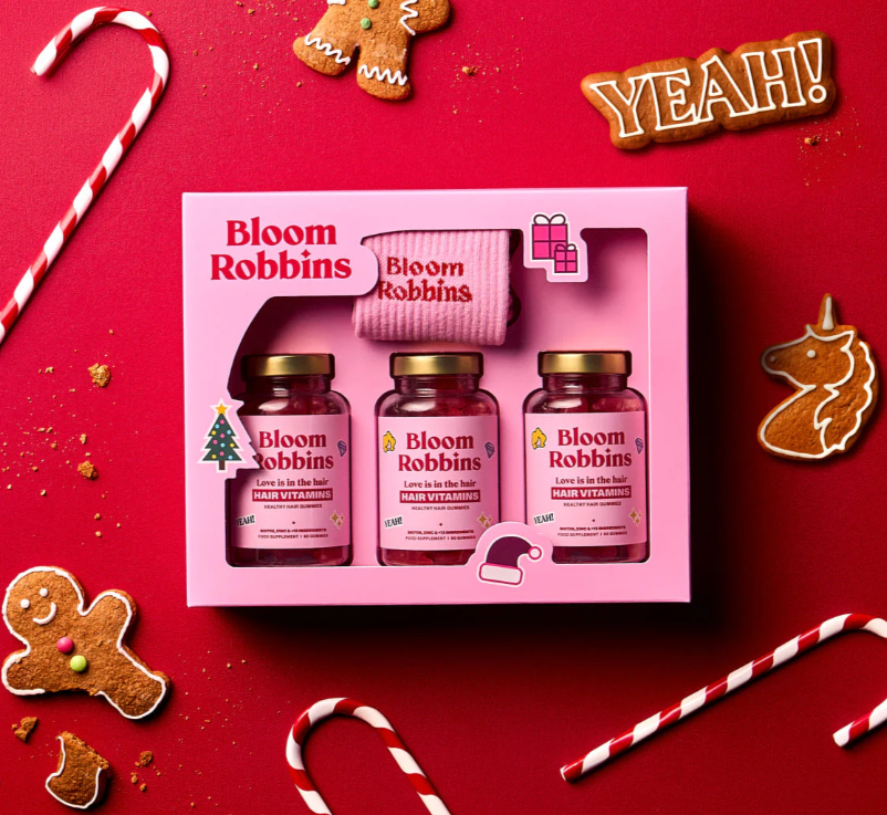 Bloom Robbins Vianočné trio LOVE IS IN THE HAIR gumíky 3x60ks