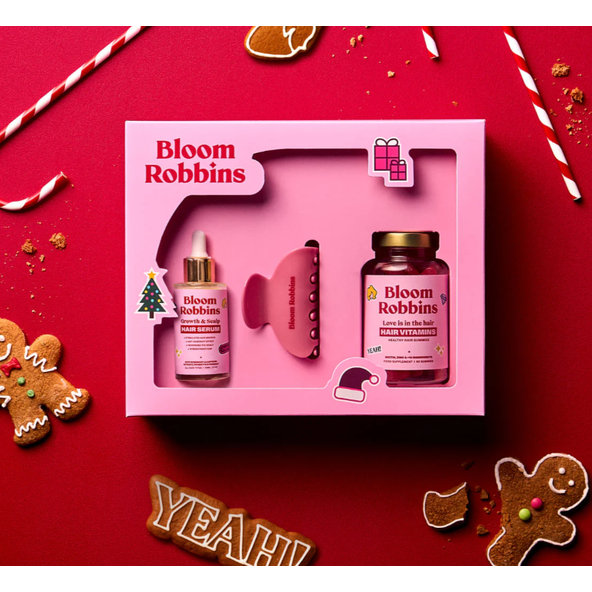 Bloom Robbins Vianočné duo LOVE IS IN THE HAIR gumíky 60ks + sérum 30ml