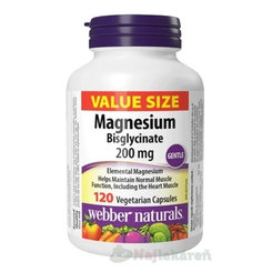 WEBBER NATURALS Magnézium bisglycinát 200mg 120 kapsúl