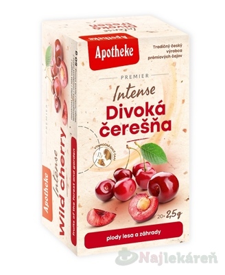 Apotheke Premier Intense Divoká čerešňa ovocný čaj 20 vrecúšok