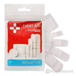 FIXAplast FIRST AID SENSITIVE textilná náplasť MIX 24 ks