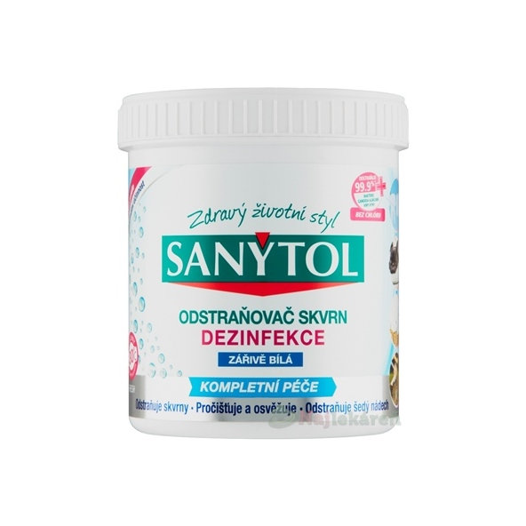 Sanytol Dezinfekčný odstraňovač škvŕn žiarivo biela 450 g