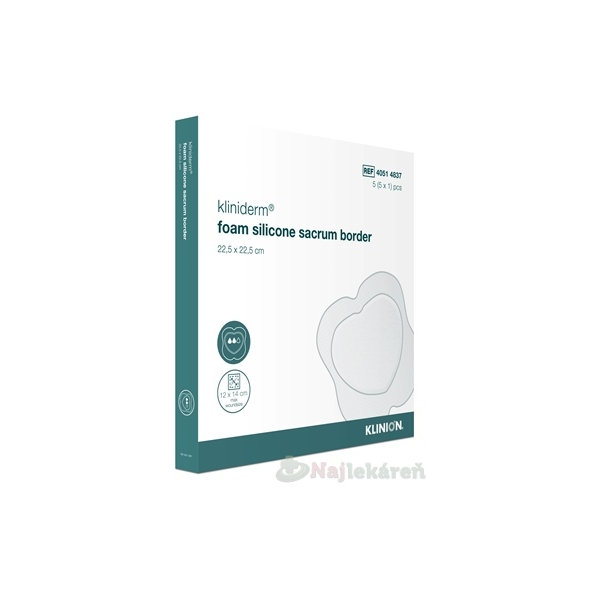 Kliniderm foam silicon border krytie penové 22,5x22,5cm 5ks