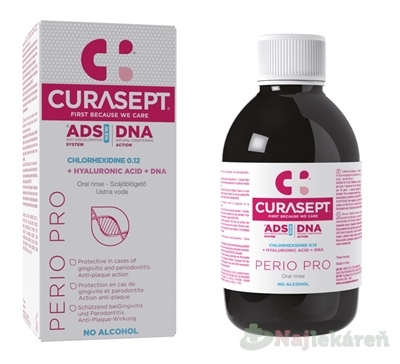 CURASEPT ADS DNA PERIO PRO ústna voda s chlórhexidínom 0,12 % 200ml