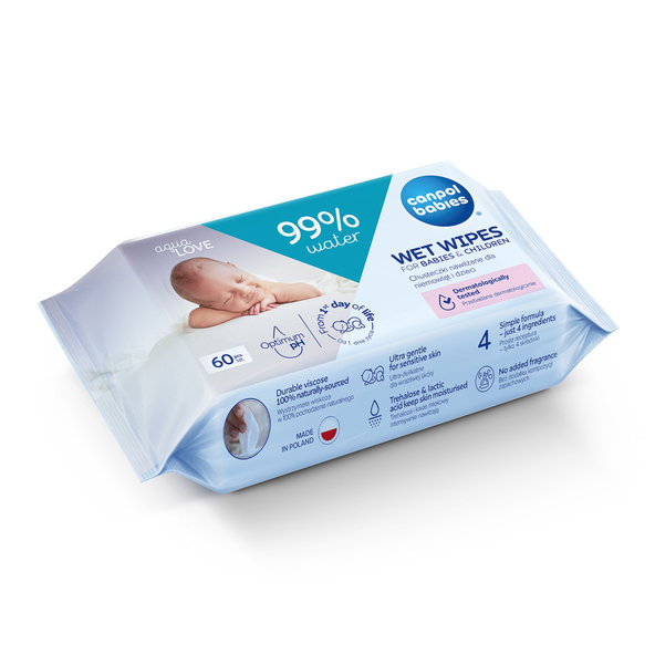 Canpol Babies Vlhčené obrúsky 60 ks