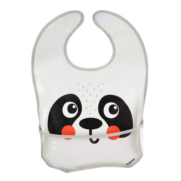 Canpol Babies Podbradník s vreckom plast Panda 6m+